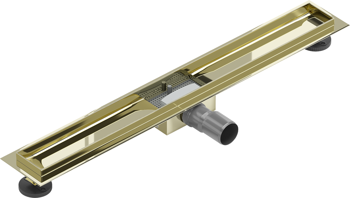 Mexen Flat korpusas linijiniam nutekėjimui 70 cm, Auksinė - 1515070