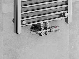 Mexen radiatorinis vožtuvas kampinis/tiesus, Duplex, DN50, chromas - W908-000-01