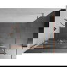 Mexen Kioto+ Walk-in dušo siena su lentyna 110 x 200 cm, balta raštas, šlifuota varis - 800-110-121-65-97