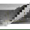 Mexen Kioto+ Walk-in dušo siena su lentyna 70 x 200 cm, balta tekstūra, nupoliruota auksinė - 800-070-121-55-97