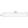 Mexen Flat M13 maskavimo plokštė 2in1 linijiniam nutekėjimui 100 cm, inox - 1019100