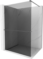 Mexen Kioto+ dušo sienelė su lentyna Walk-in 70 x 200 cm, grafitas, ginklų pilka šlifuota - 800-070-121-66-40