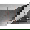 Mexen Kioto+ dušo siena su Walk-in 70 x 200 cm, juodas modelis, šlifuotas varis - 800-070-121-65-77