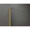 Mexen Kioto+ dušo siena su Walk-in lentyna 130 x 200 cm, juodas raštas, auksinis šlifuotas - 800-130-121-55-77