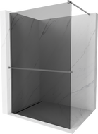 Mexen Kioto+ dušo siena su Walk-in lentyna 90 x 200 cm, grafit, gun metal - 800-090-121-95-40