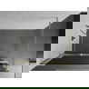 Mexen Kioto+ dušo siena su Walk-in lentyna 140 x 200 cm, grafito, auksu šlifuota - 800-140-121-55-40
