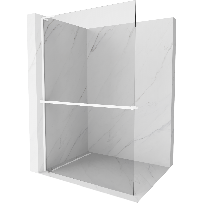 Mexen Kioto+ L dušo sienelė su lentyna Walk-in 80 x 200 cm, skaidri, balta - 800-080-123-20-00