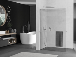 Mexen Kioto+ L dušo pertvara su Walk-in lentyna 95 x 200 cm, skaidri, chromuota - 800-095-123-01-00