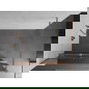 Mexen Kioto+ dušo siena su Walk-in lentynėle 80 x 200 cm, veidrodis, šlifuota varis - 800-080-121-65-50