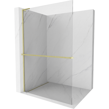 Mexen Kioto+ L dušo pertvara su Walk-in lentyna 75 x 200 cm, skaidri, auksinė šlifuota - 800-075-123-55-00