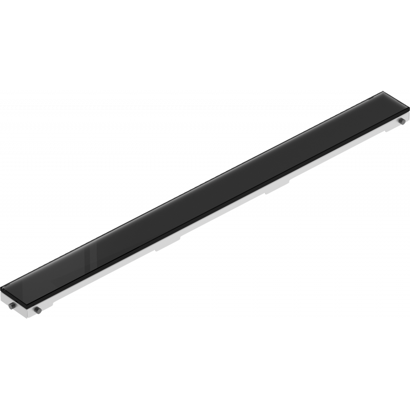 Mexen Flat MGB kaukė linijiniam nutekėjimui 60 cm, juodas stiklas - 1026060