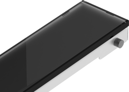 Mexen Flat MGB linijinio nutekėjimo danga 60 cm, juodas stiklas - 1026060