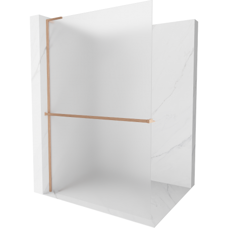 Mexen Kioto+ L dušo siena su Walk-in lentyna 80 x 200 cm, matinis, šlifuotas varis - 800-080-123-65-30