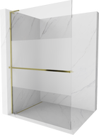 Mexen Kioto+ L dušo siena su Walk-in lentyna 70 x 200 cm, skaidri/ūkuota, auksinė - 800-070-123-50-35