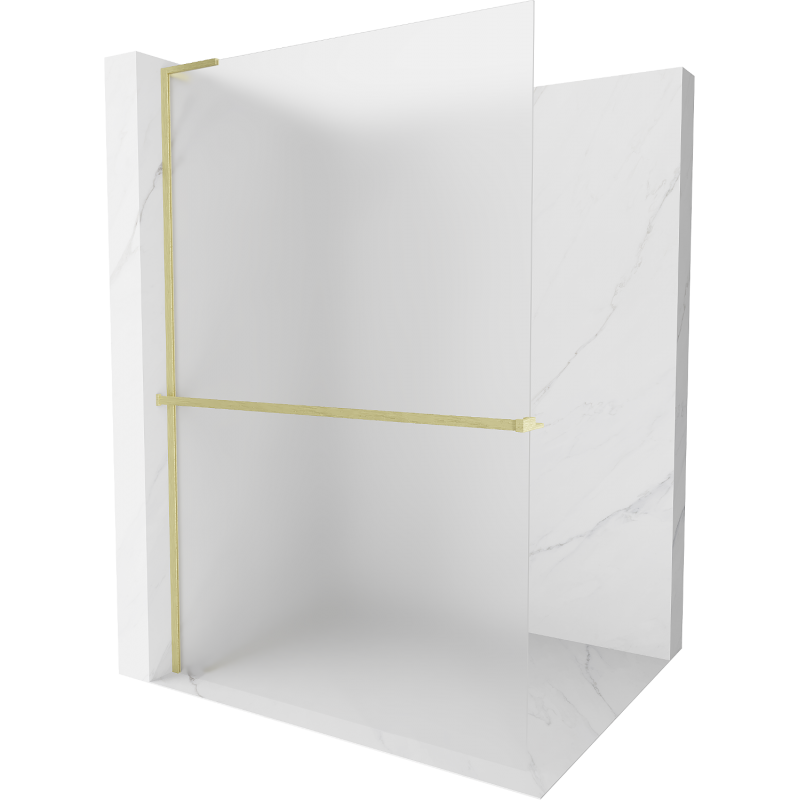 Mexen Kioto+ L dušo siena su Walk-in pertvara 70 x 200 cm, matinė, auksinė šlifuota - 800-070-123-55-30