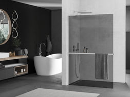Mexen Kioto+ L praustuvas Walk-in 70 x 200 cm, grafitas, chrom - 800-070-123-01-40