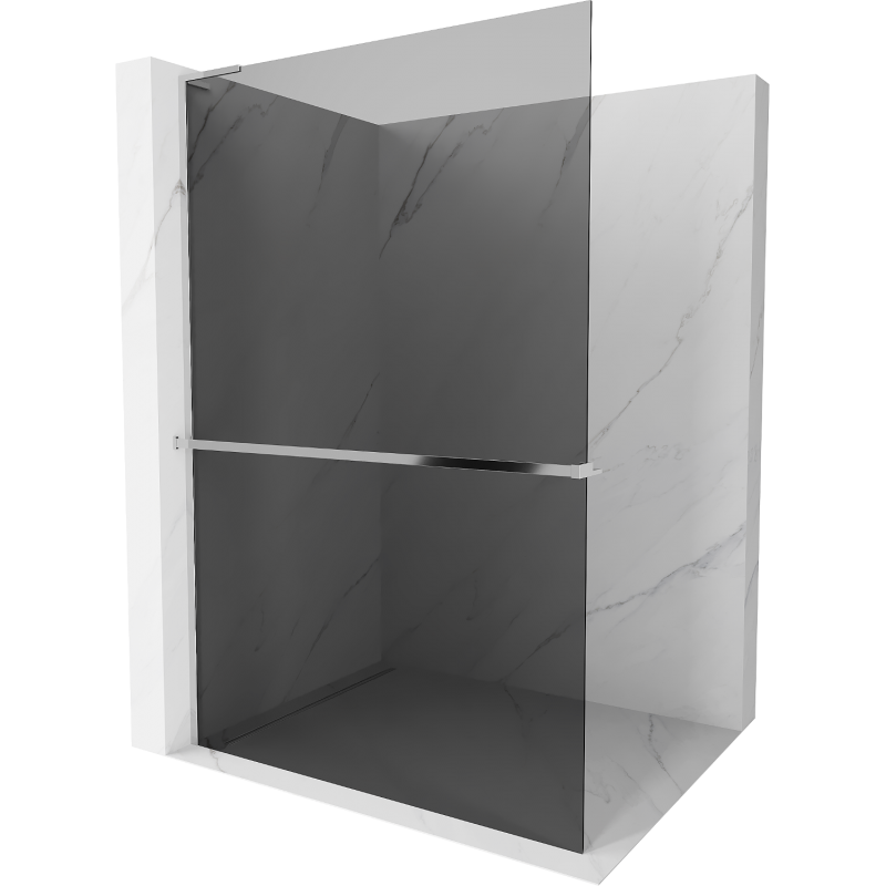 Mexen Kioto+ L praustuvas Walk-in 70 x 200 cm, grafitas, chrom - 800-070-123-01-40