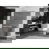 Mexen Kioto+ L dušo sienelė su Walk-in lentyna 90 x 200 cm, grafitas, chromas - 800-090-123-01-40