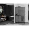 Mexen Kioto+ L prausimosi siena su Walk-in lentynėle 90 x 200 cm, grafitas, juoda - 800-090-123-70-40