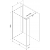 Mexen Kioto prausiamojo kampo pertvara Walk-in 120 x 100 x 30 cm, skaidri, balta - 800-120-100-221-20-00-030