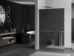 Mexen Kioto+ L Walk-in dušo siena su lentyna 90 x 200 cm, veidrodis, šlifuota varis - 800-090-123-65-50