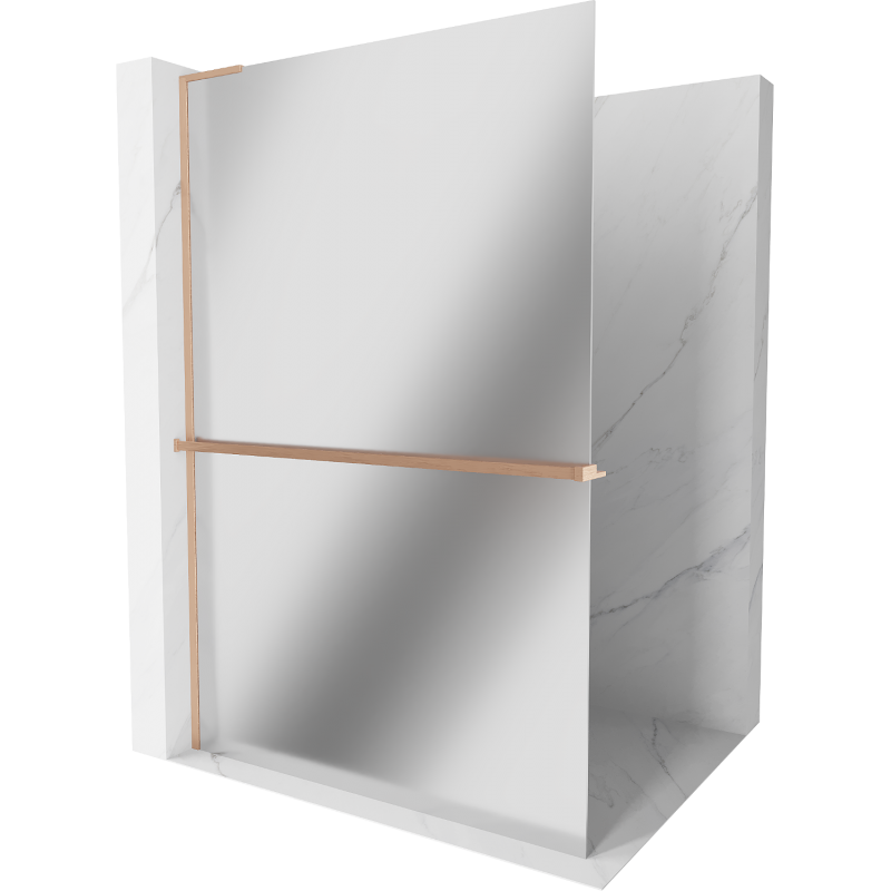 Mexen Kioto+ L Walk-in dušo siena su lentyna 90 x 200 cm, veidrodis, šlifuota varis - 800-090-123-65-50