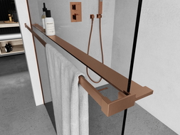 Mexen lentyna dušo sienelei su rankšluosčių laikikliu, šlifuotas varis - 800-02-65