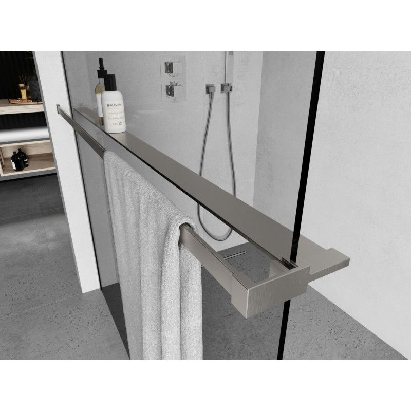 Mexen lentyna su dušo sienele su rankšluosčių turėkliu, šlifuotas nikelis - 800-02-97