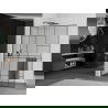 Mexen Kioto+ L dušo siena su Walk-in lentyna 80 x 200 cm, juodas modelis, gun metal - 800-080-123-95-78