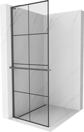 Mexen Kioto+ L dušo siena su Walk-in lentyna 90 x 200 cm, juodos spalvos, gun metal - 800-090-123-95-77