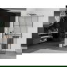 Mexen Kioto+ L dušo siena su Walk-in 100 x 200 cm, juodas raštas, gun metal - 800-100-123-95-77