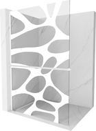 Mexen Kioto+ L dušo siena su lentyna Walk-in 90 x 200 cm, balta banga, balta - 800-090-123-20-97