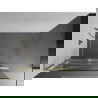 Mexen Kioto+ L Walk-in dušo sienelė su lentynos 90 x 200 cm, balta tekstūra, auksinė šlifuota - 800-090-123-55-97