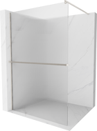 Mexen Kioto+ dušo siena su Walk-in lentyna 70 x 200 cm, skaidrus stiklas, šlifuotas nikelis - 800-070-121-97-09
