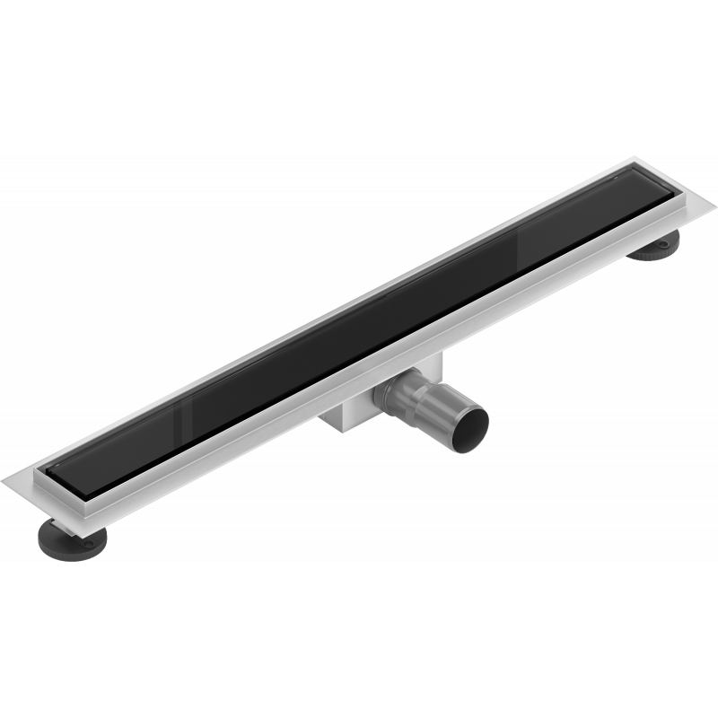 Mexen Flat MGB linijinis nutekėjimas 70 cm, juodas stiklas - 1026070-15