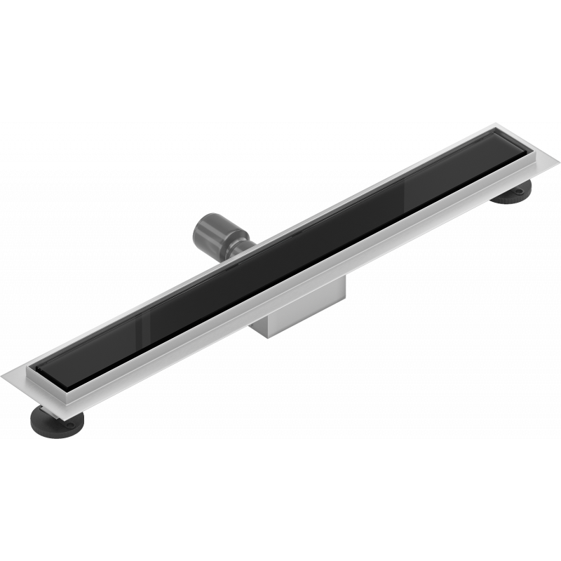 Mexen Flat MGB linijinis nutekėjimas 70 cm, juodas stiklas - 1026070-15