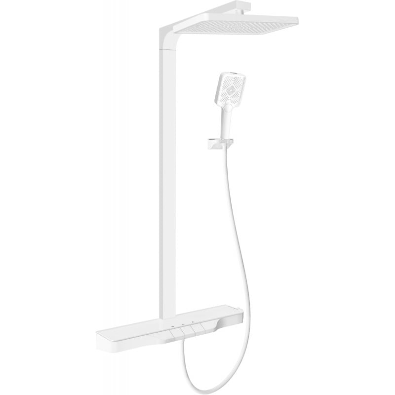 Mexen Zoom paviršinis dušo rinkinys su lietaus dušu ir maišytuvu, baltas - 78101-20