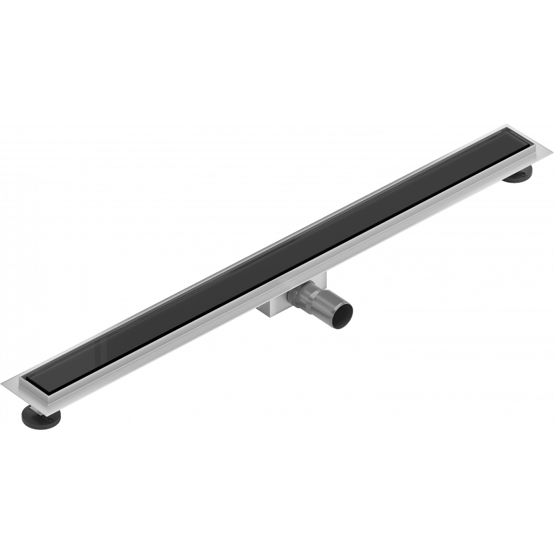 Mexen Flat MGB linijinis nutekėjimas 90 cm, juodas stiklas - 1026090-15