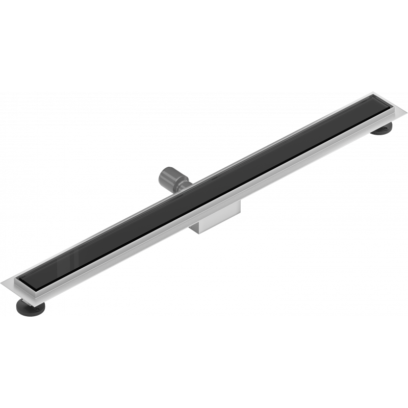 Mexen Flat MGB linijinis nutekėjimas 90 cm, juodas stiklas - 1026090-15