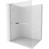Mexen Kioto+ L Dušo sienelė su Walk-in lentyna 70 x 200 cm, skaidrus, chromas - 800-070-123-01-09