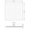 Mexen Slim lietaus dušas 30 x 30 cm su dušo rankena, Juoda - 79130112-70