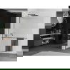 Mexen Kioto+ L dušo sienelė su Walk-in lentyna 70 x 200 cm, matinis, gun metal - 800-070-123-95-09