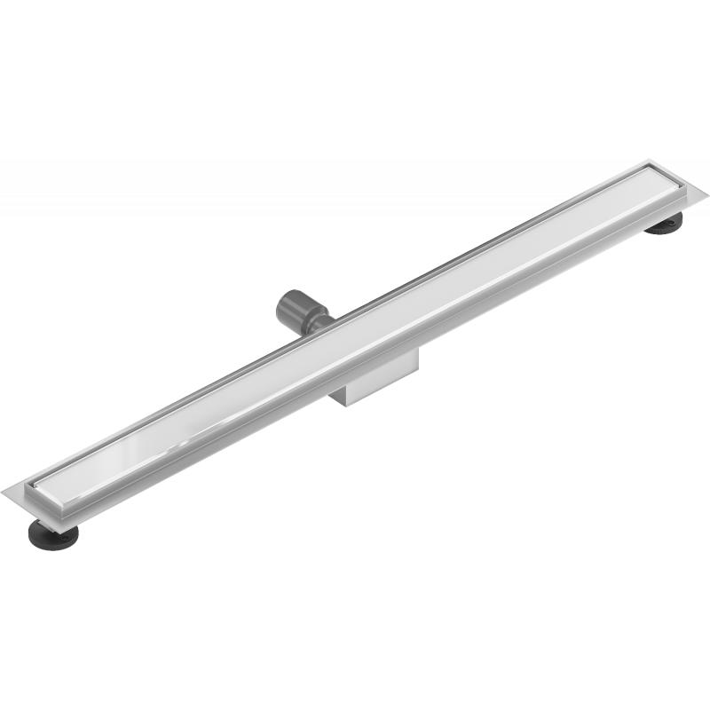 Mexen Flat MGW linijinis latakas 80 cm, baltas stiklas - 1027080-15