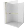Mexen Kioto+ L vonios kampelis su Walk-in pertvara 110 x 200 cm, skaidrus, auksinis - 800-110-123-50-09