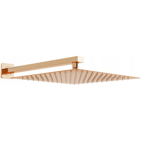 Mexen Slim 25 x 25 cm dušas galva su dušo rankena, rožinis auksas - 79125112-60