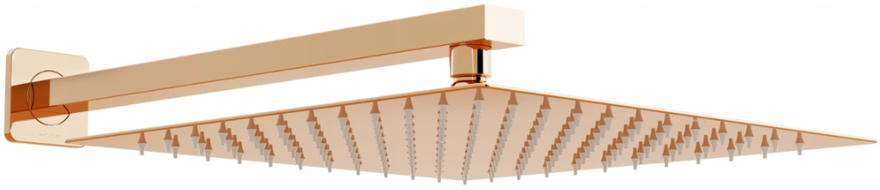 Mexen Slim lietaus dušas 25 x 25 cm su dušo rankena, Rožinio aukso - 79125112-60