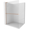 Mexen Kioto+ L dušo sienelė su Walk-in stalčiumi 70 x 200 cm, matinė, šlifuota varis - 800-070-123-65-09