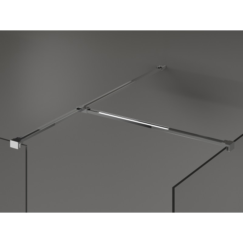 Mexen Kioto dušo siena Walk-in 90 x 80 cm, permatoma, chromas - 800-090-202-01-00-080