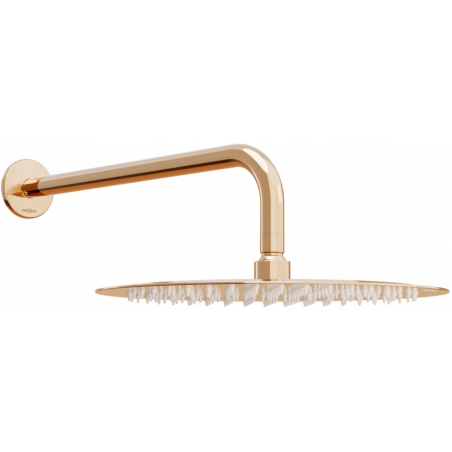 Mexen Slim 25 cm dušo galvutė su dušo rankena, rožinis auksas - 79225211-60