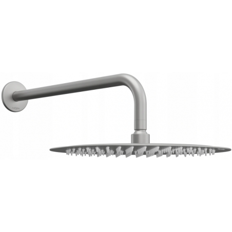 Mexen Slim lietaus dušo galvutė 25 cm su dušo rankove, šlifuoto pilko plieno - 79225211-66
